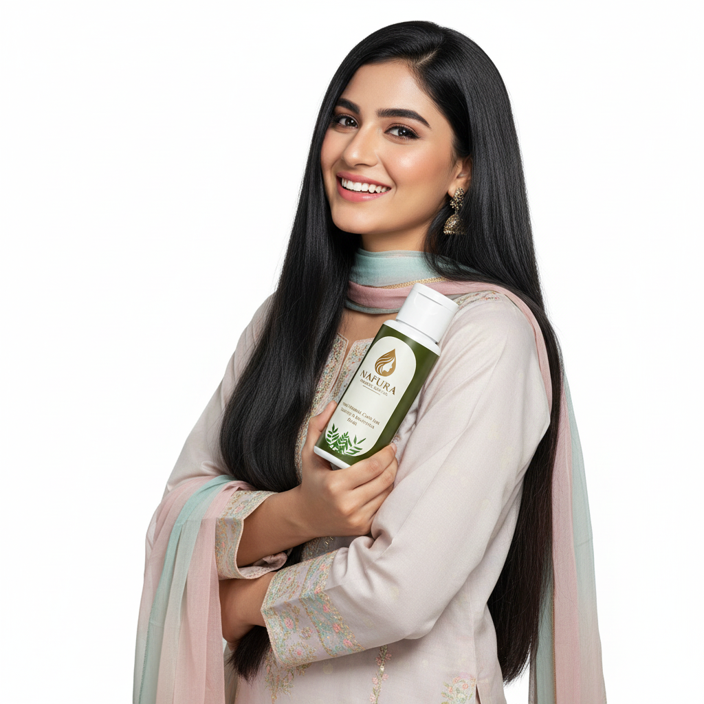 Nafura Hair Oil for Hair Growth & Hair Fall Control in Pakistan – 100% Natural Herbal Oil