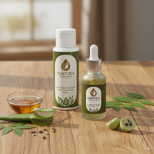 Nafura Complete Hair Care Pack – Oil & Serum Duo
