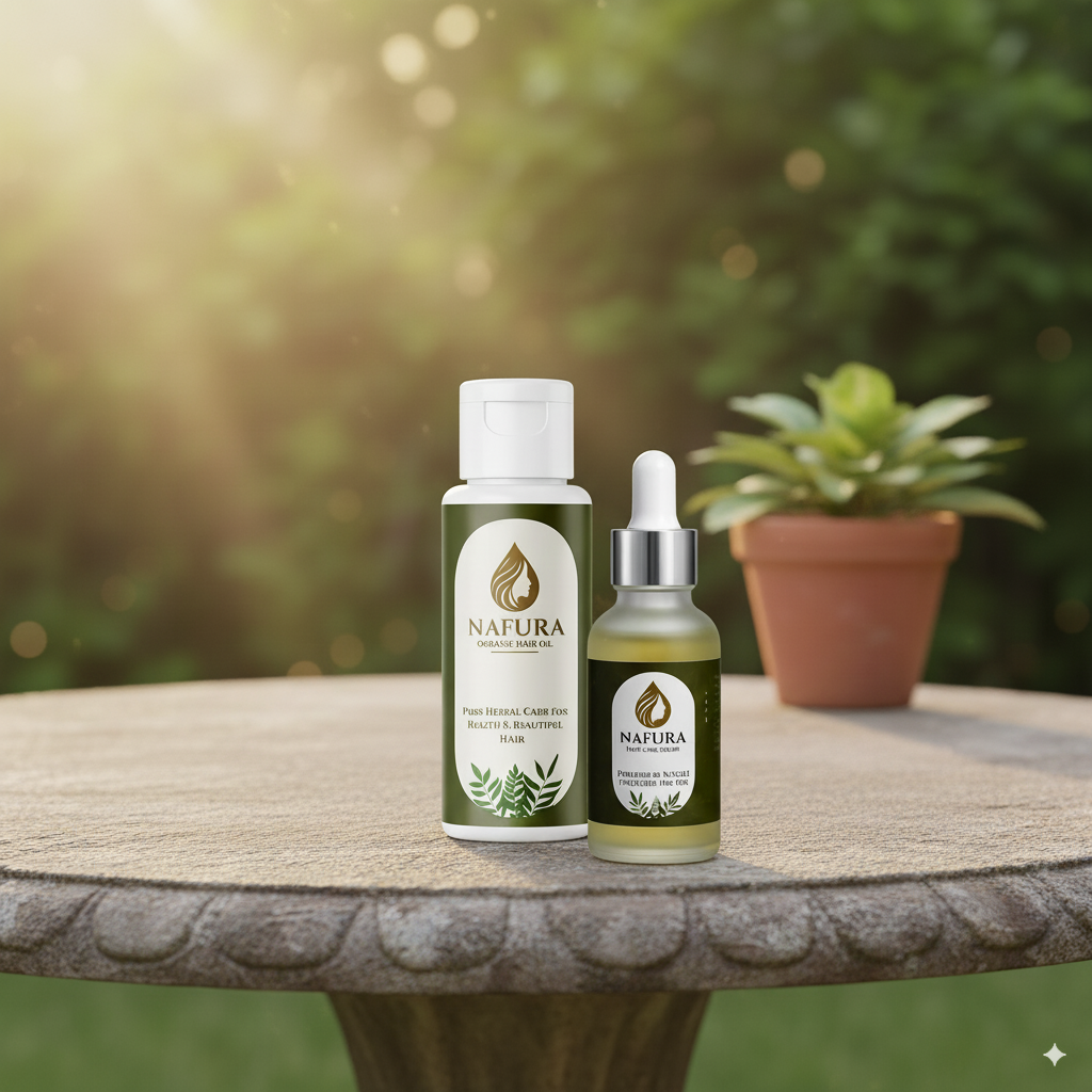 Nafura Complete Hair Care Pack – Oil & Serum Duo