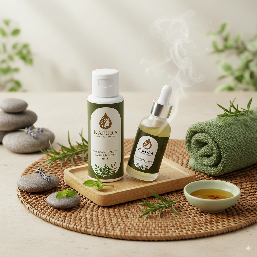 Nafura Complete Hair Care Pack – Oil & Serum Duo